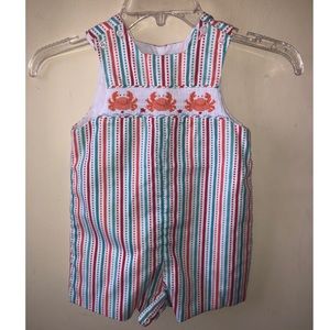 The Bailey Boys smocked overalls